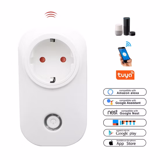 Zigbee Tuya 에너지 모니터 타이밍/원격 제어 스마트 소켓 EU 플러그