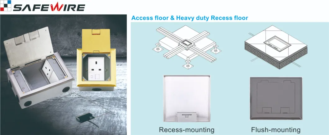 Socket Outlet Outdoor Box Floor Box Cavity Floor Boxes Underfloor Bottom Boxes Floor Socket Outlet