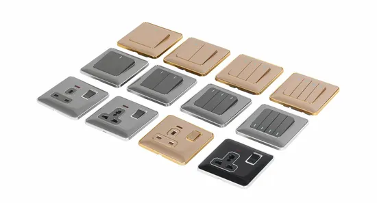 S3 현대 영국 아크릴 조광기 스위치 WiFi 스마트 홈 전등 스위치 소켓 벽 소켓 USB C