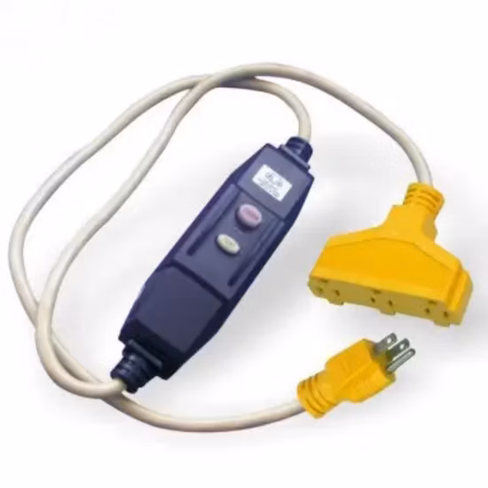 과전류 보호 장치 헤비 듀티 맞춤형 긴 실외 연장 코드 삼중 콘센트