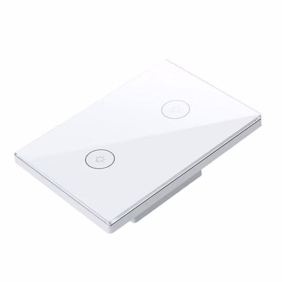 강화 유리가 있는 Zigbee 벽 터치 Tuya 스마트 전등 스위치